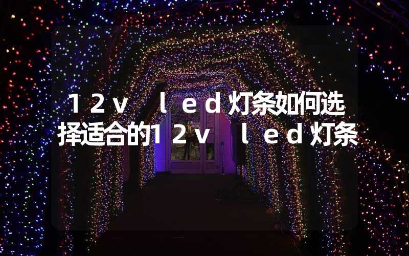 12v led灯条如何选择适合的12v led灯条